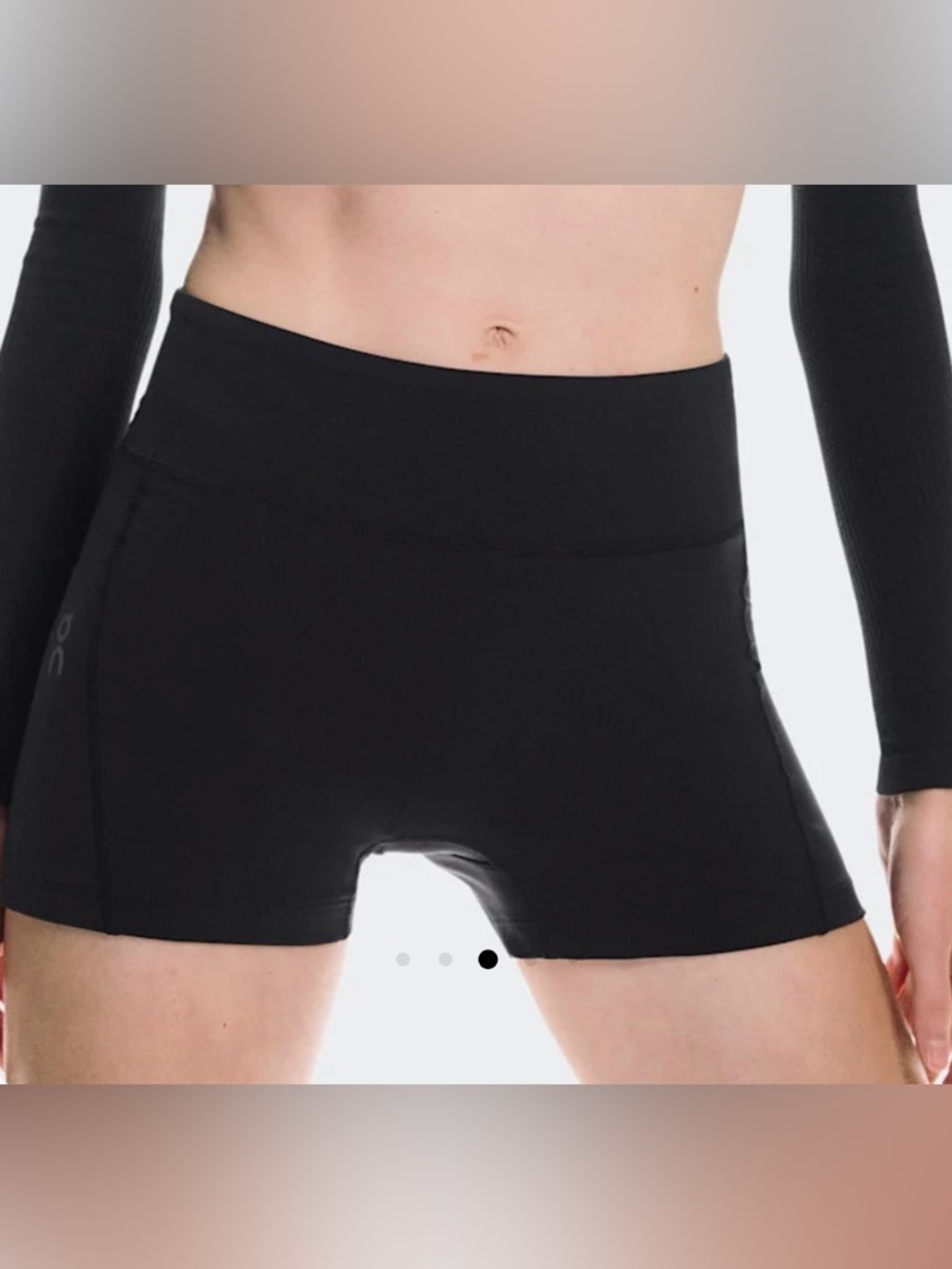 On Running Black High-Rise Bike Shorts